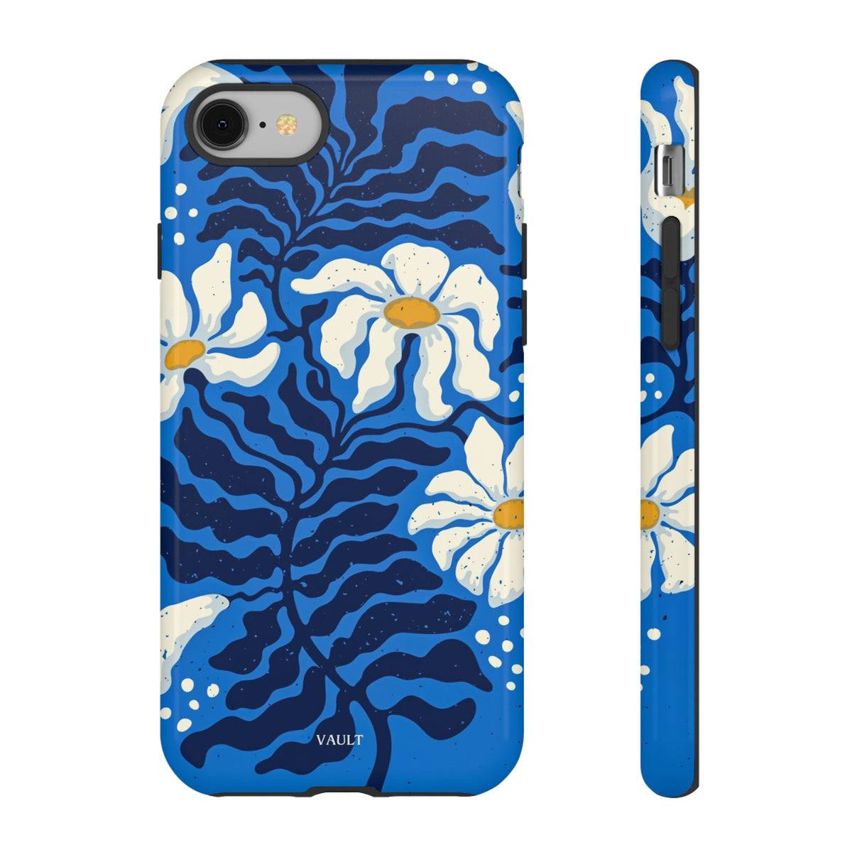Blue Daisy Tough Phone Case — Floral Protective Phone Cover