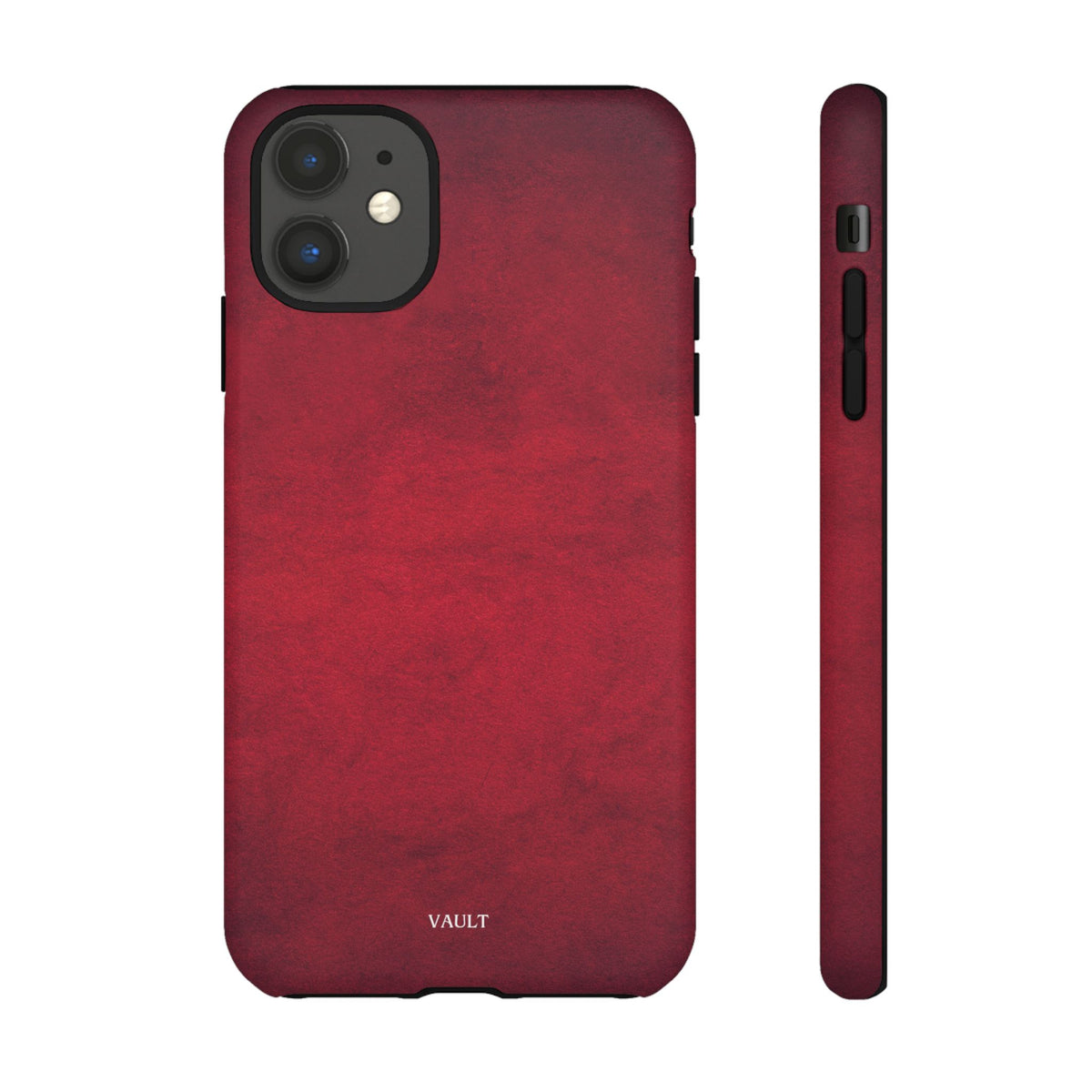 Red Leather Texture Phone Case Impact-Resistant Case