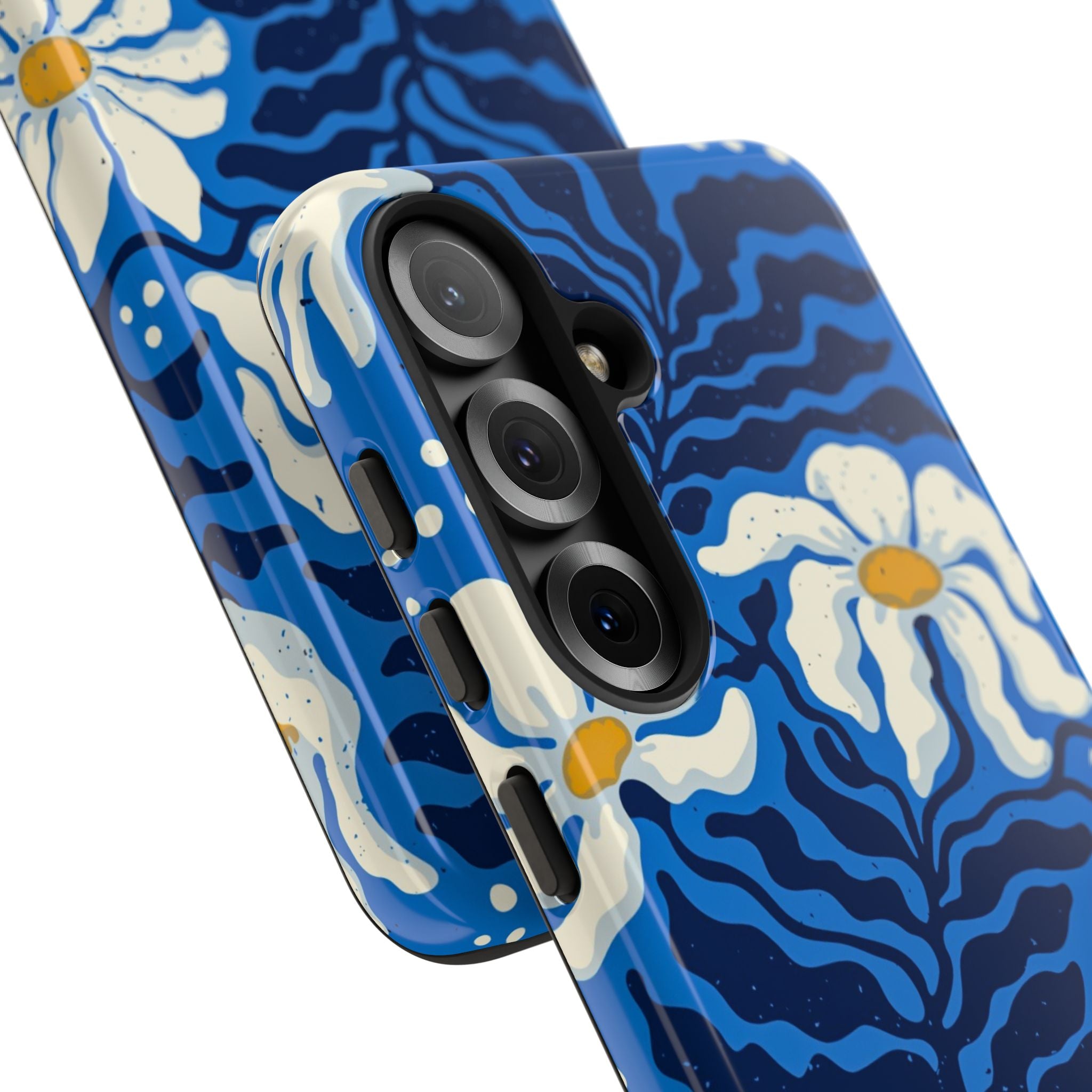 Blue Daisy Tough Phone Case — Floral Protective Phone Cover
