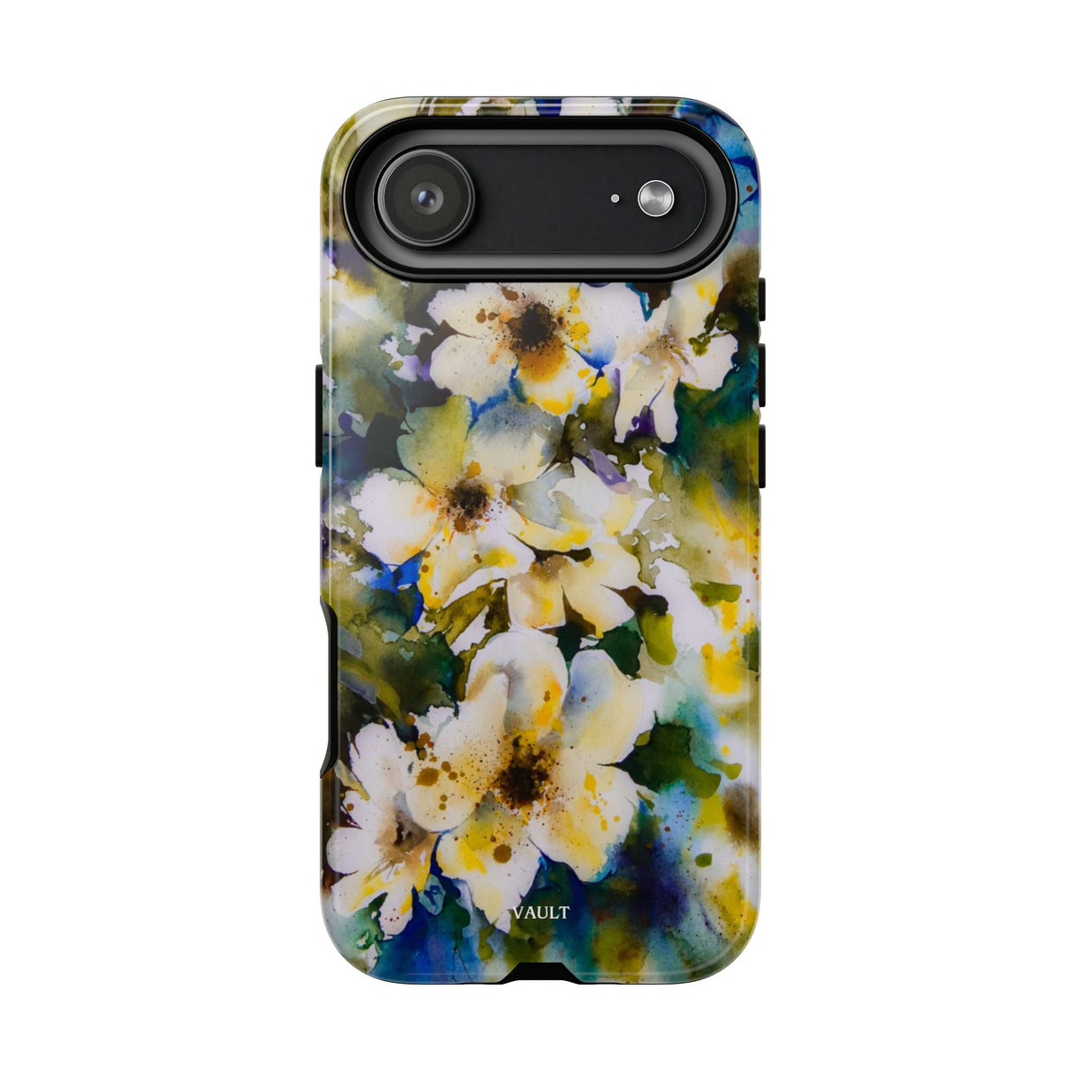 Floral Watercolor Tough Case – Yellow White Blossom Phone Cover