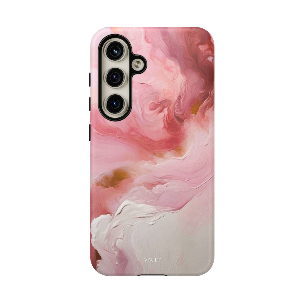 Pink Marble Tough Phone Case — Protective Artistic Phone Cover