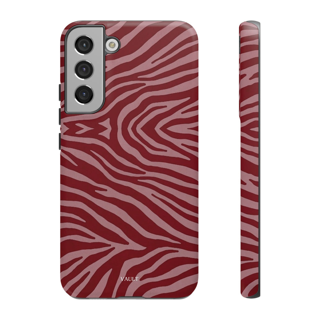 Red Zebra Print Tough Phone Case