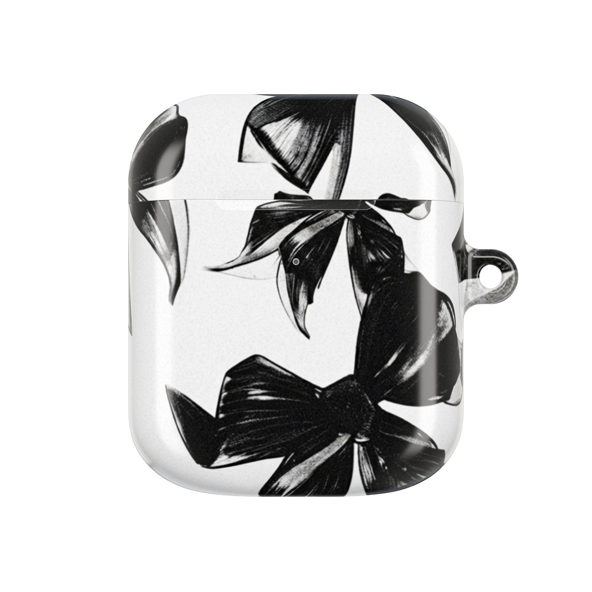 Floral Noir AirPod Case — Black & White Botanical Protective Cover