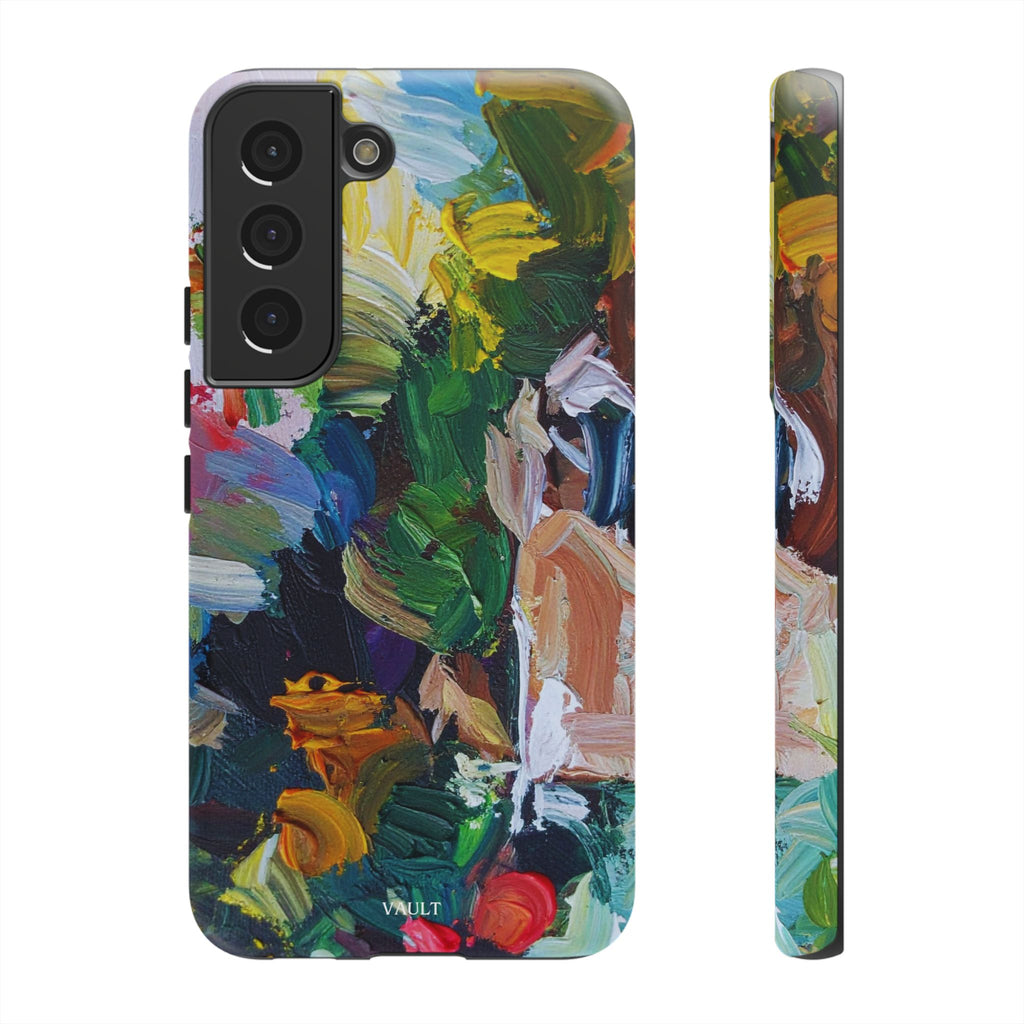 Abstract Paint Brushstroke Phone Case — Colorful Artistic Tough Case