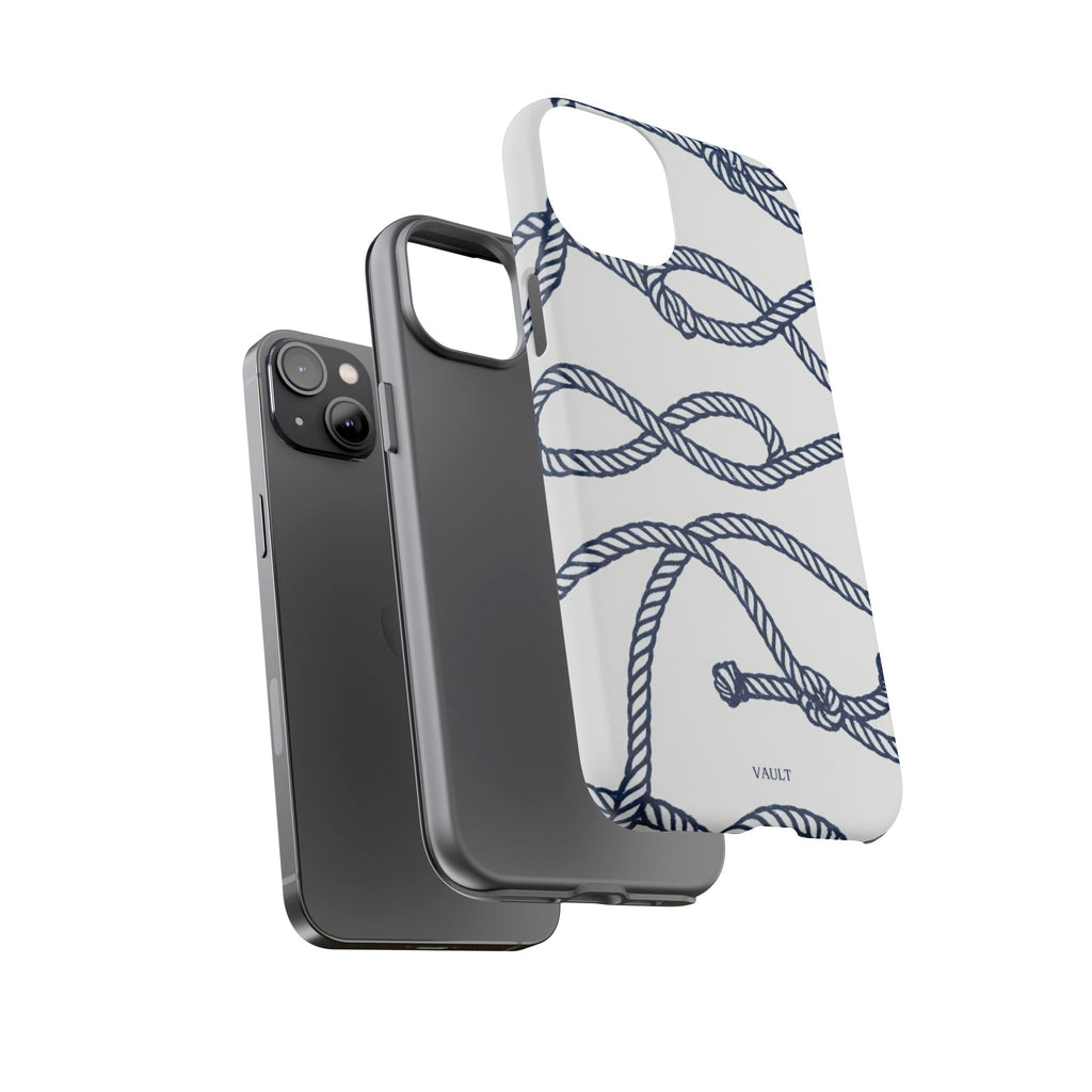 Nautical Rope Tough Case — Protective Phone Cover with Navy Knot Design