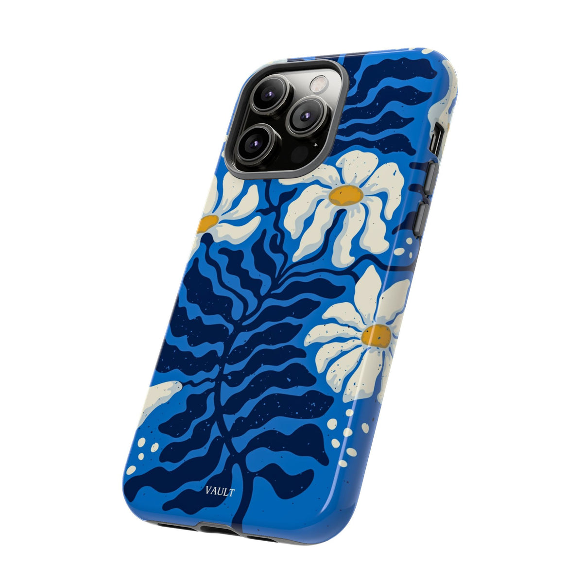 Blue Daisy Tough Phone Case — Floral Protective Phone Cover