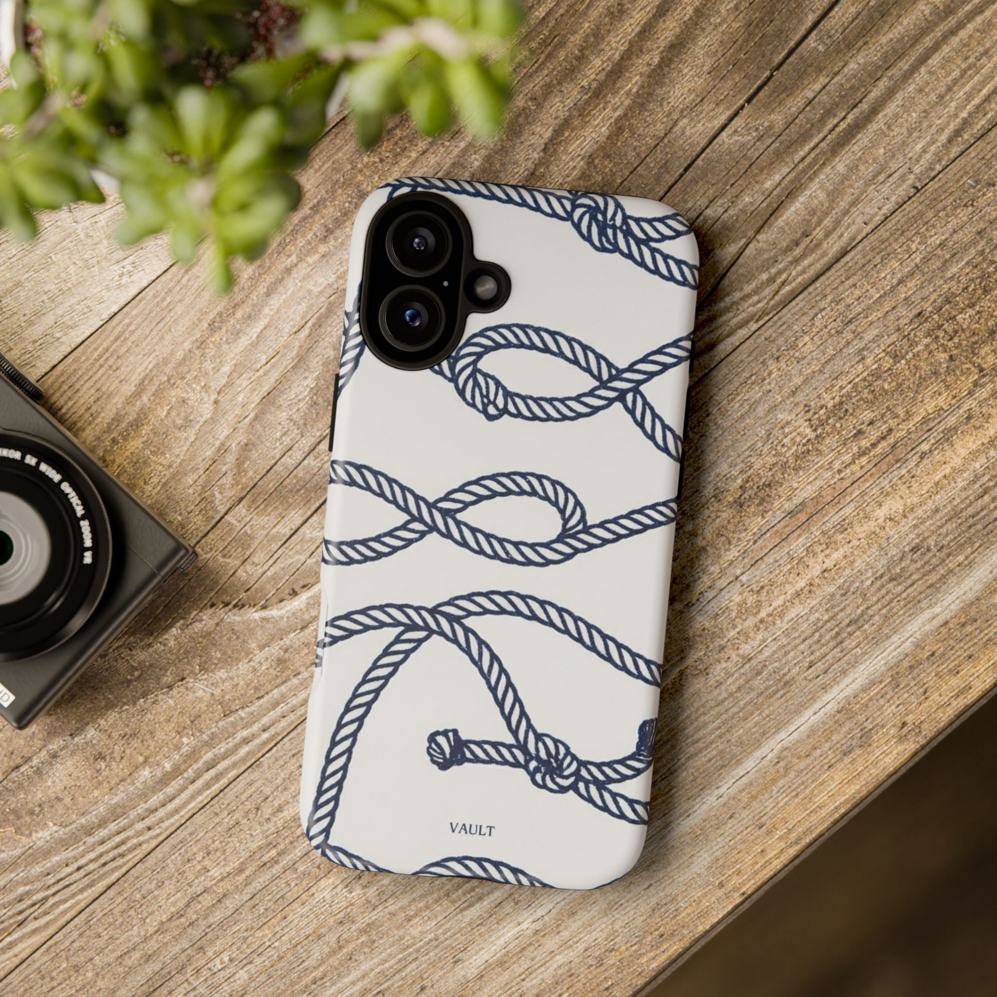 Nautical Rope Tough Case — Protective Phone Cover with Navy Knot Design