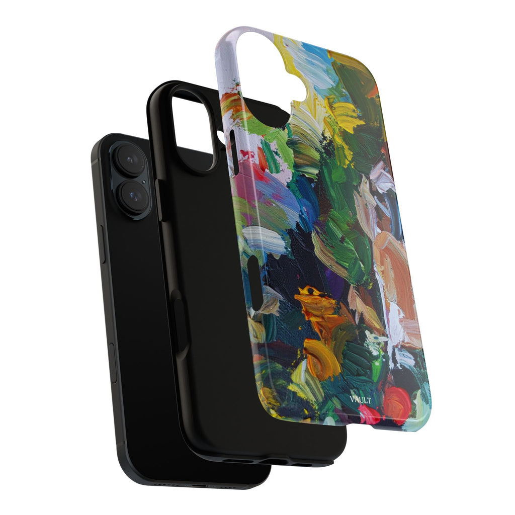 Abstract Paint Brushstroke Phone Case — Colorful Artistic Tough Case