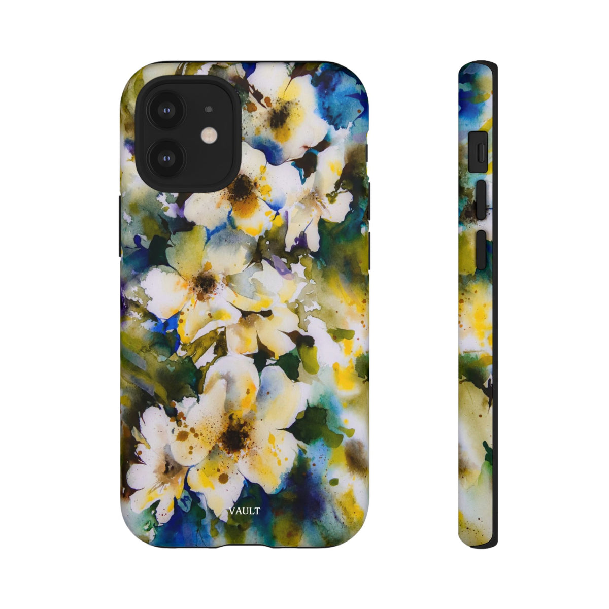 Floral Watercolor Tough Case – Yellow White Blossom Phone Cover