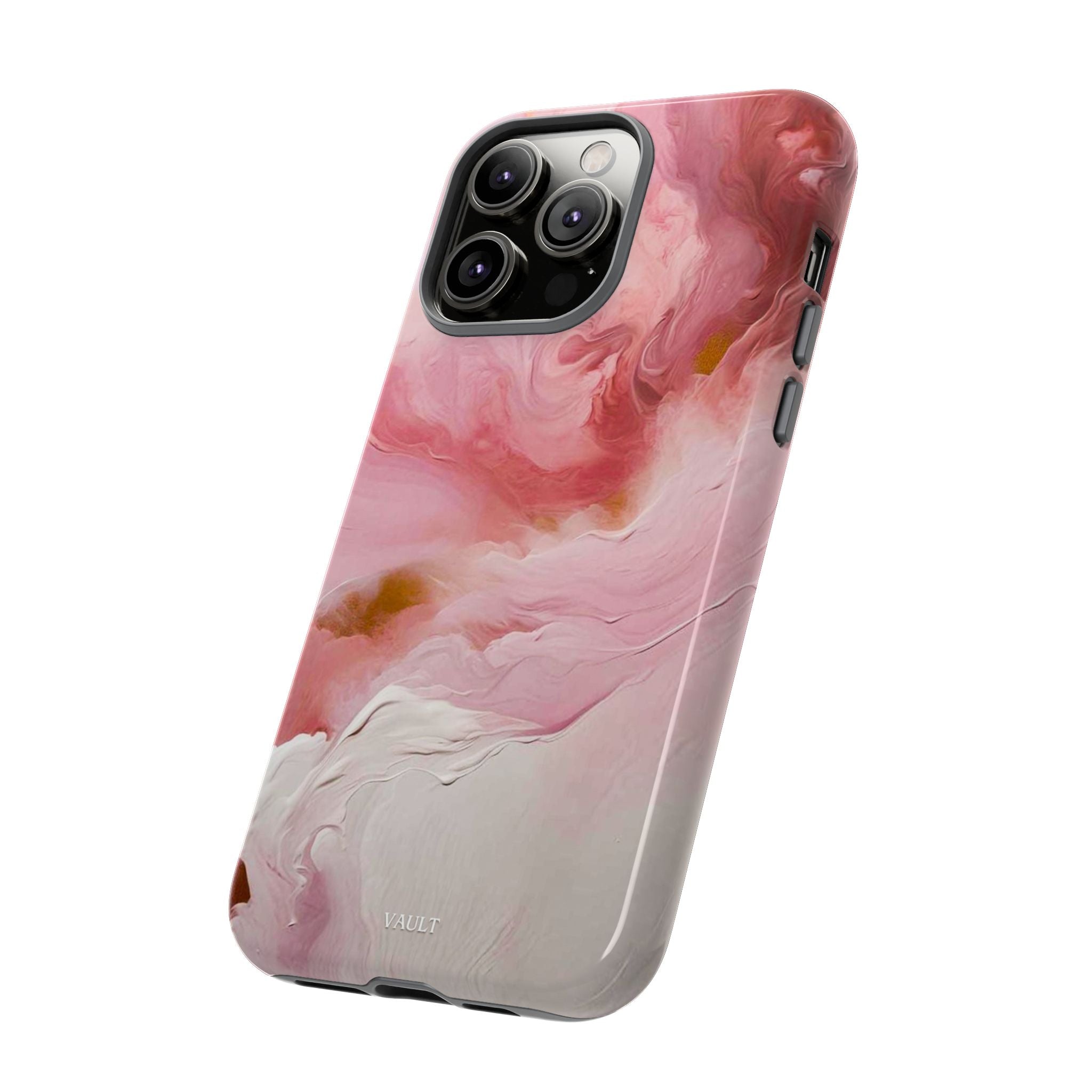 Pink Marble Tough Phone Case — Protective Artistic Phone Cover