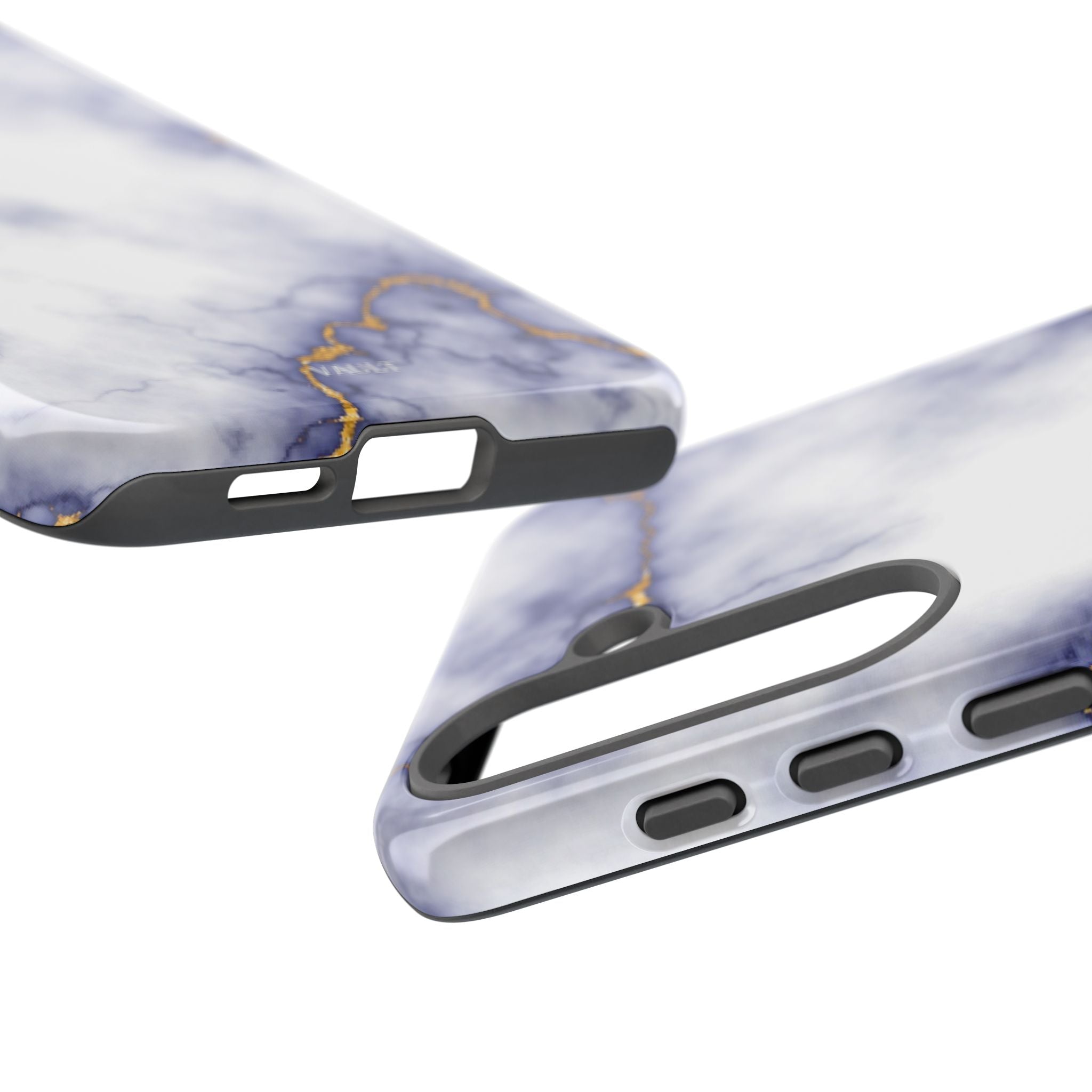 Purple Marble Tough Phone Case with Gold Veins