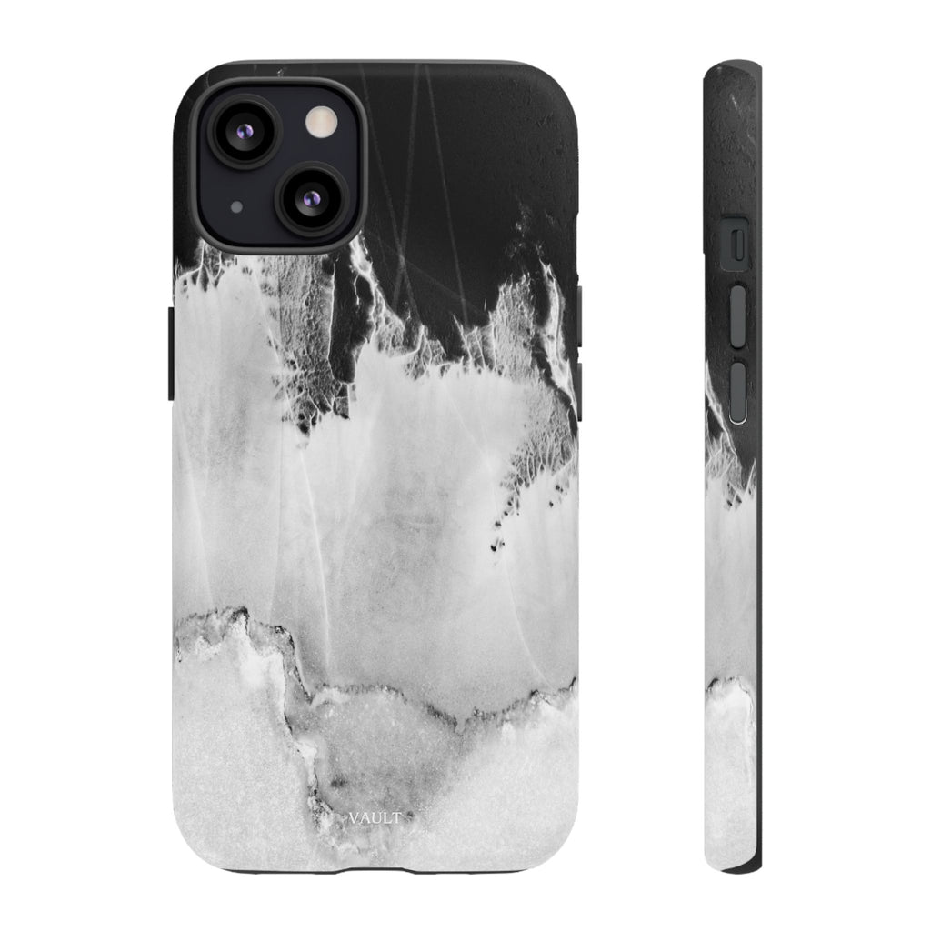 Marble Ink Tough Case — Black & White Abstract Phone Cover