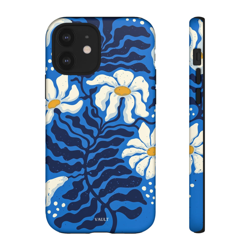 Blue Daisy Tough Phone Case — Floral Protective Phone Cover