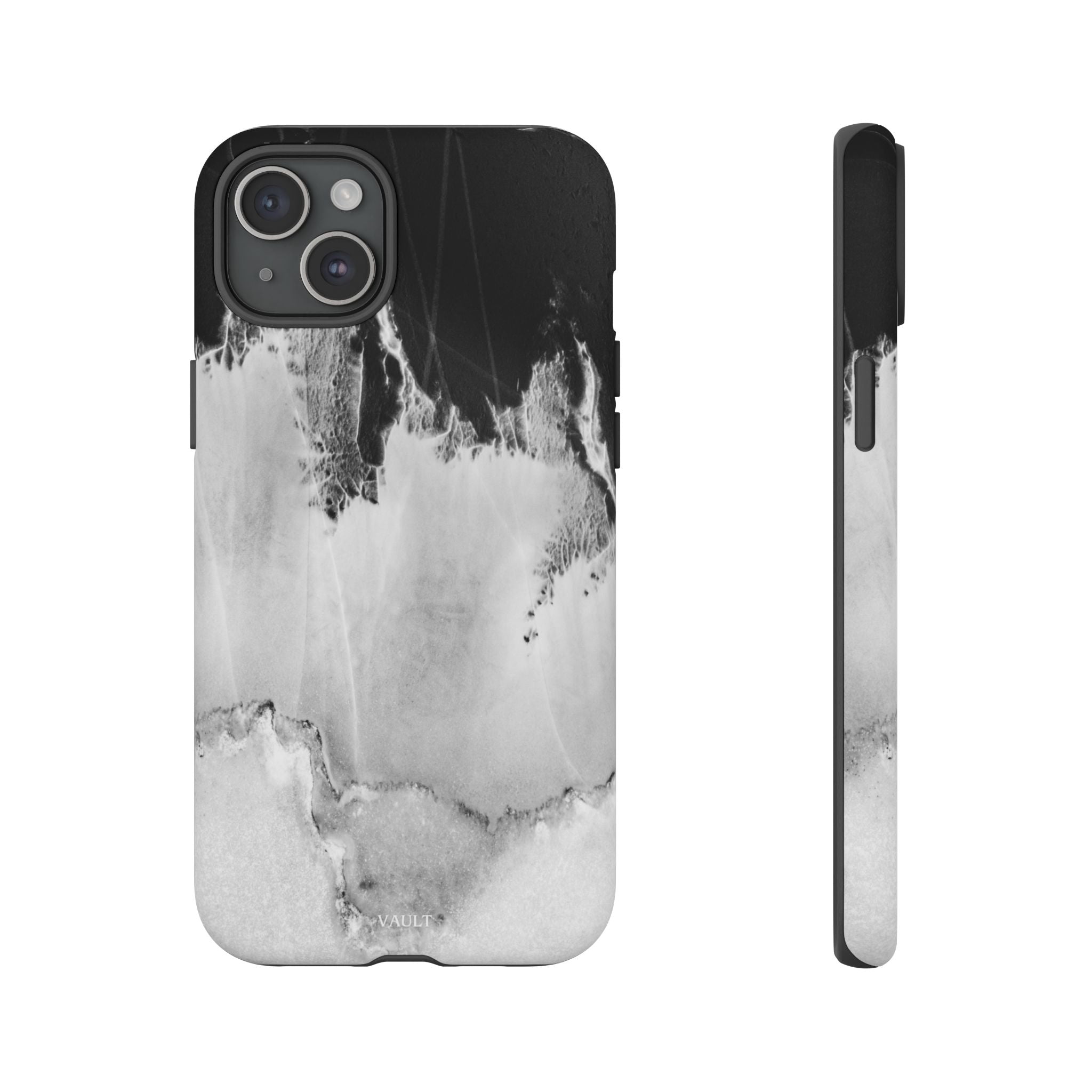 Marble Ink Tough Case — Black & White Abstract Phone Cover