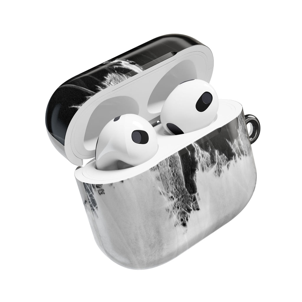 Marble Ink AirPod Case — Black & White Abstract Protective Cover