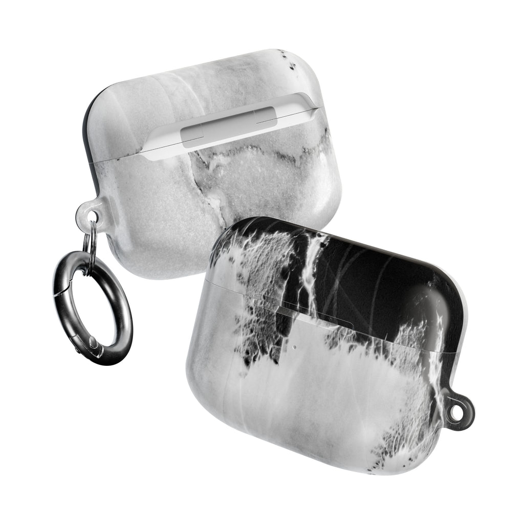 Marble Ink AirPod Case — Black & White Abstract Protective Cover