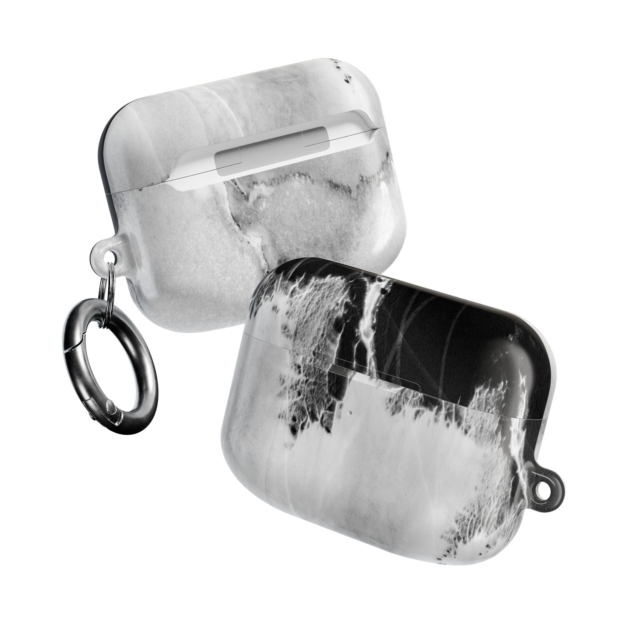 Marble Ink AirPod Case — Black & White Abstract Protective Cover