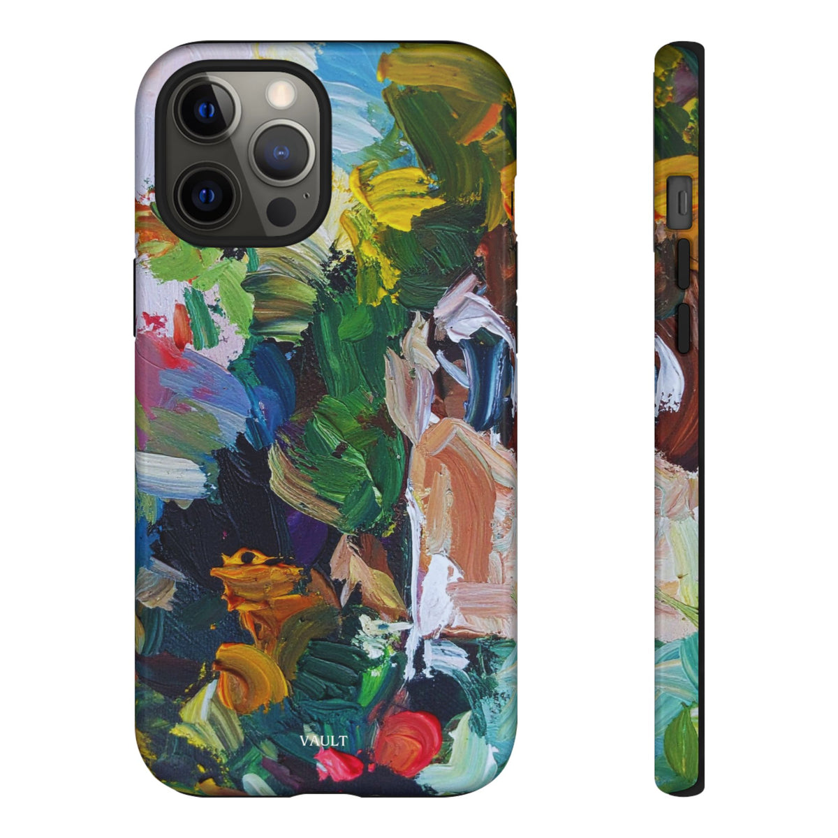Abstract Paint Brushstroke Phone Case — Colorful Artistic Tough Case