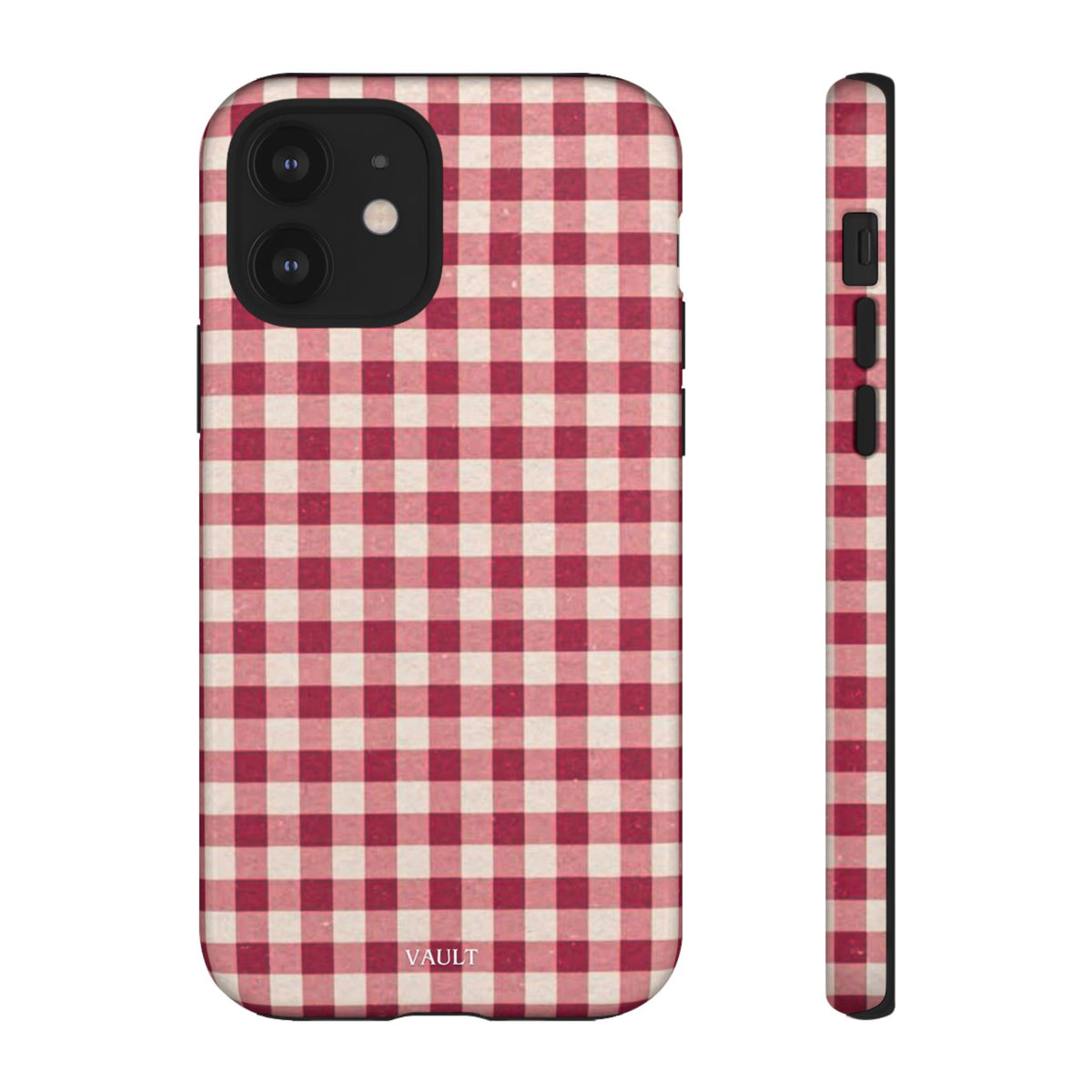 Gingham Phone Case — Red Plaid Tough Case