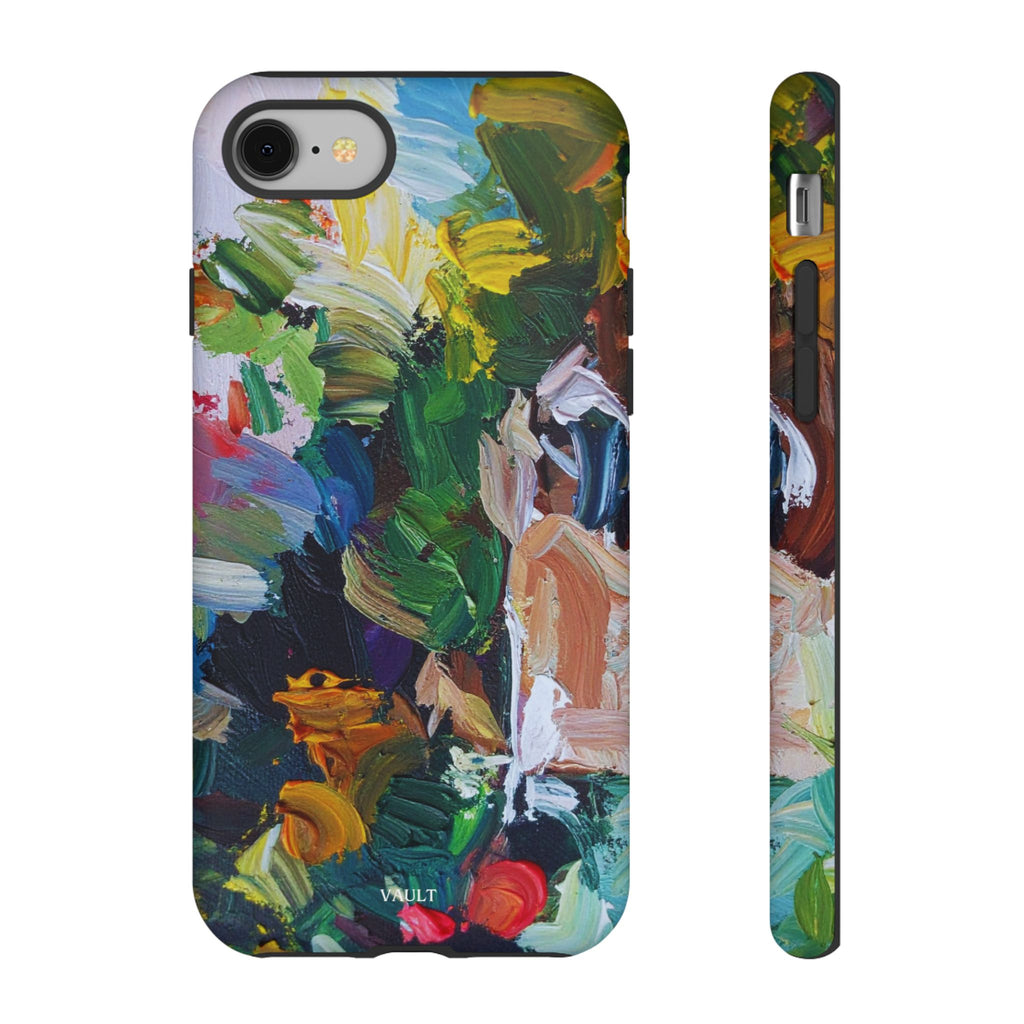 Abstract Paint Brushstroke Phone Case — Colorful Artistic Tough Case