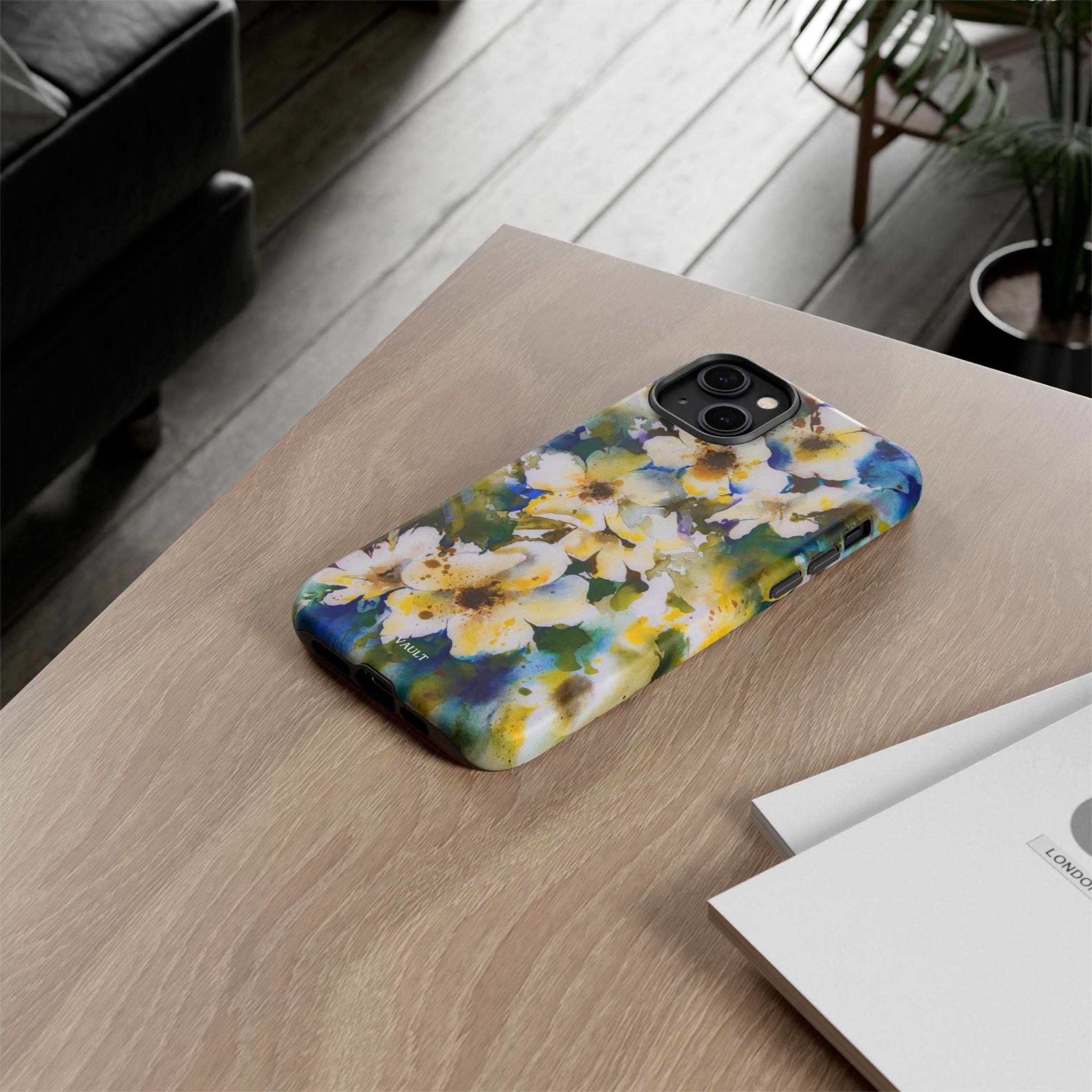 Floral Watercolor Tough Case – Yellow White Blossom Phone Cover