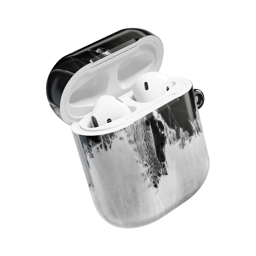 Marble Ink AirPod Case — Black & White Abstract Protective Cover