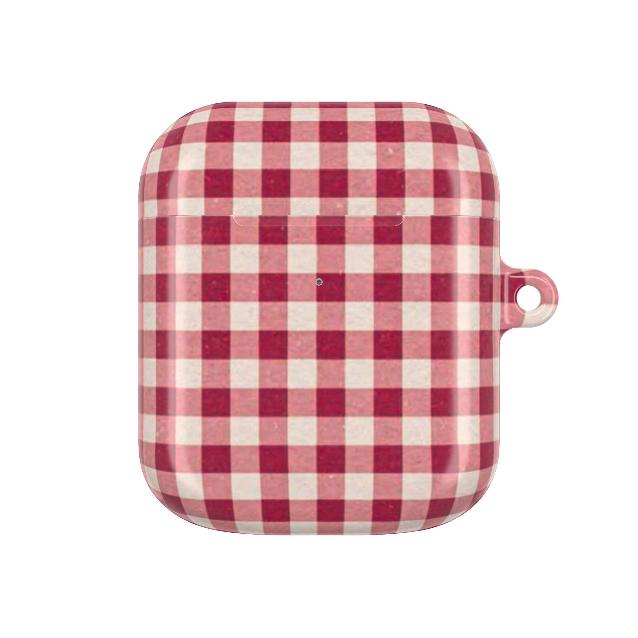 Plaid AirPod Case — Red Buffalo Check Protective Cover