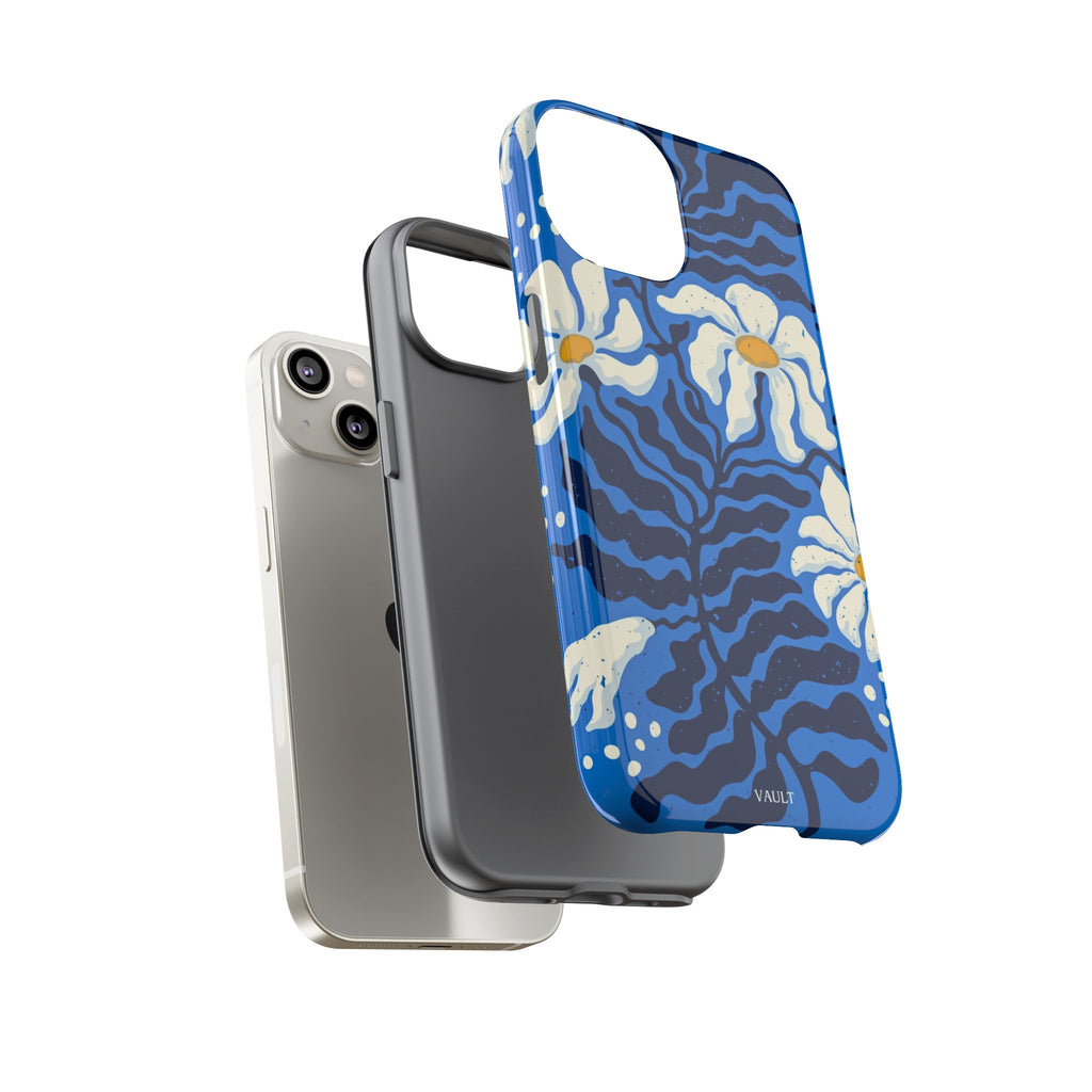 Blue Daisy Tough Phone Case — Floral Protective Phone Cover