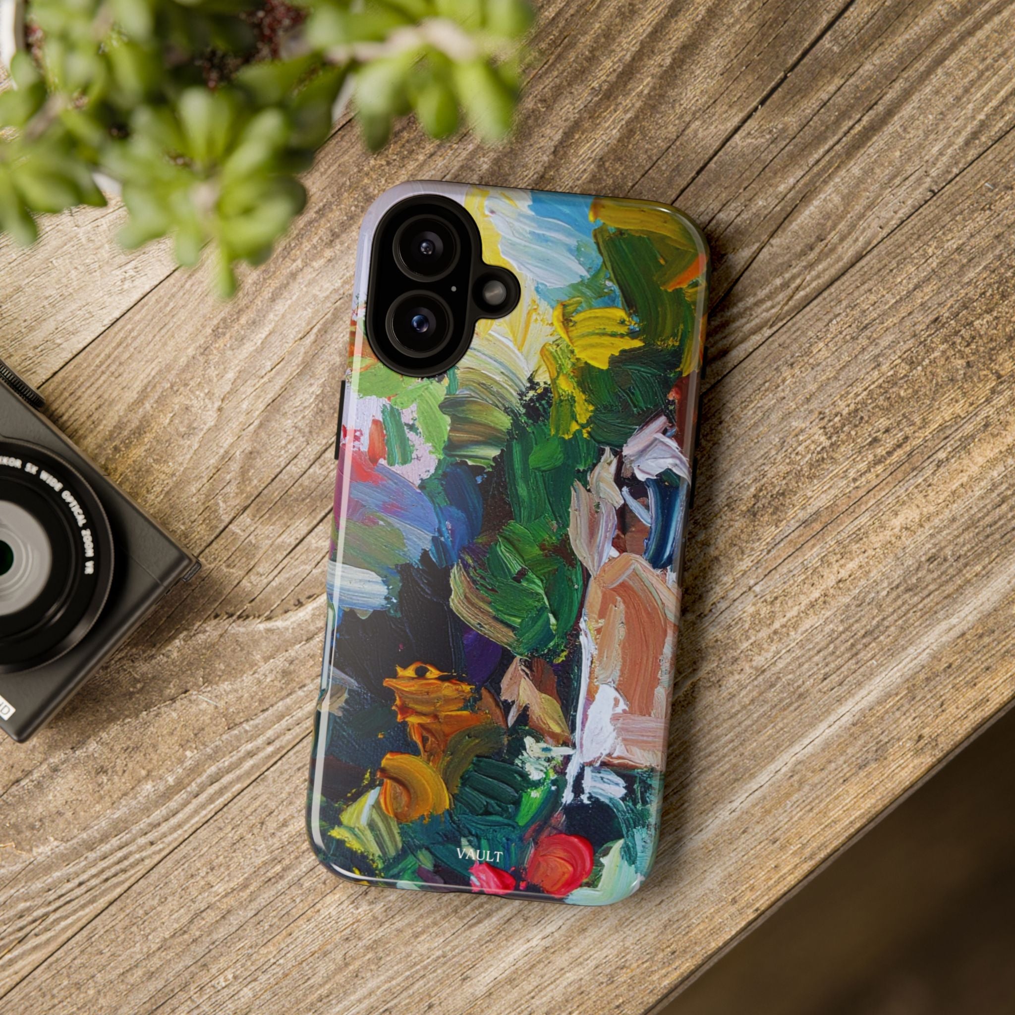 Abstract Paint Brushstroke Phone Case — Colorful Artistic Tough Case