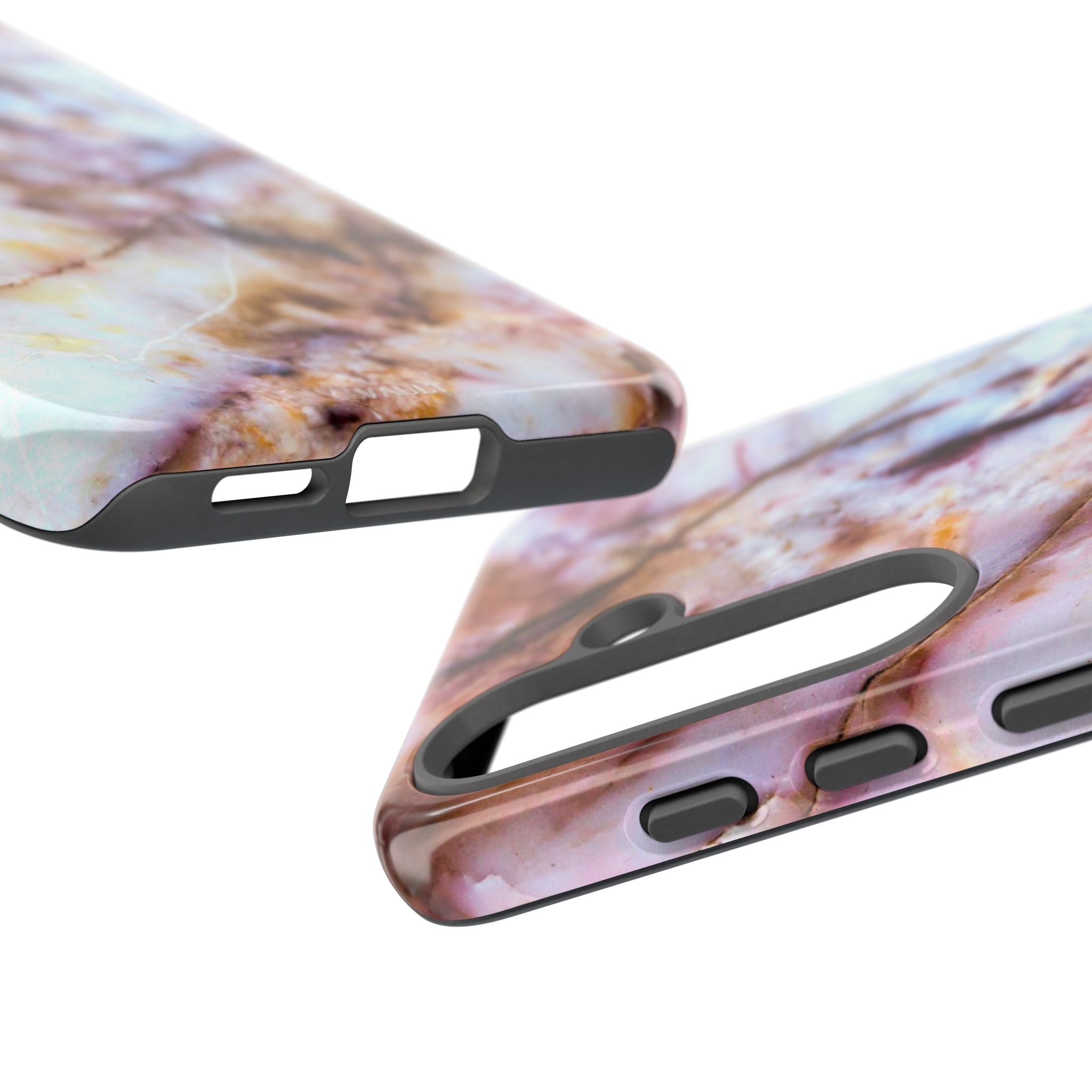 Marble Vein Tough Phone Case — Pink Quartz Protective Cover