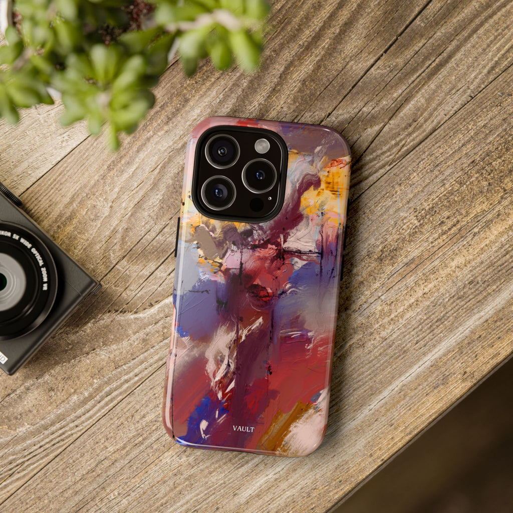 Abstract Brushstroke Tough Phone Case — Colorful Protective iPhone Cover