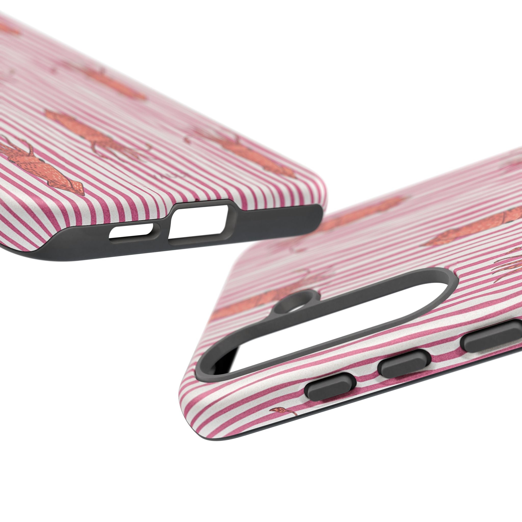 Squid Stripe Phone Case — Pink Nautical Sea Creature Pattern