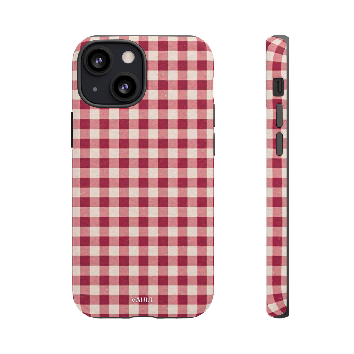 Gingham Phone Case — Red Plaid Tough Case