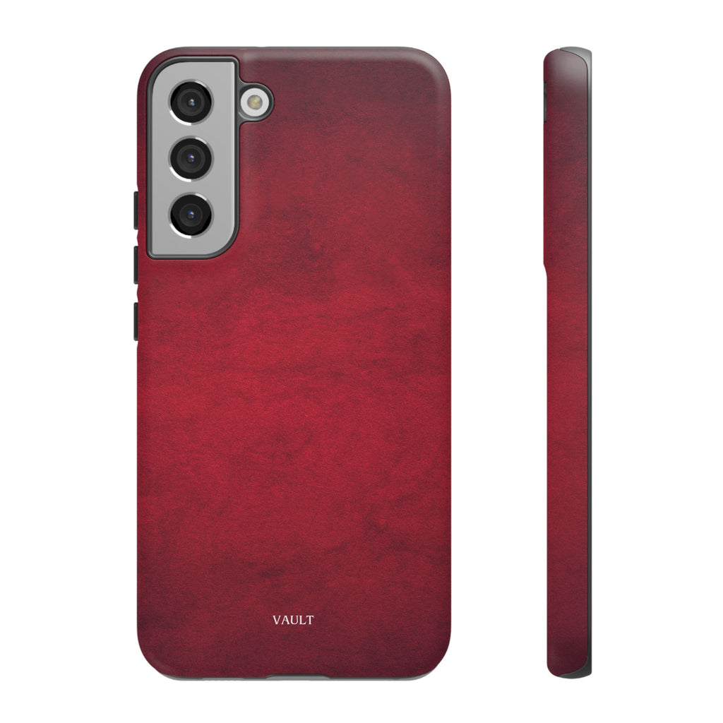 Red Leather Texture Phone Case Impact-Resistant Case