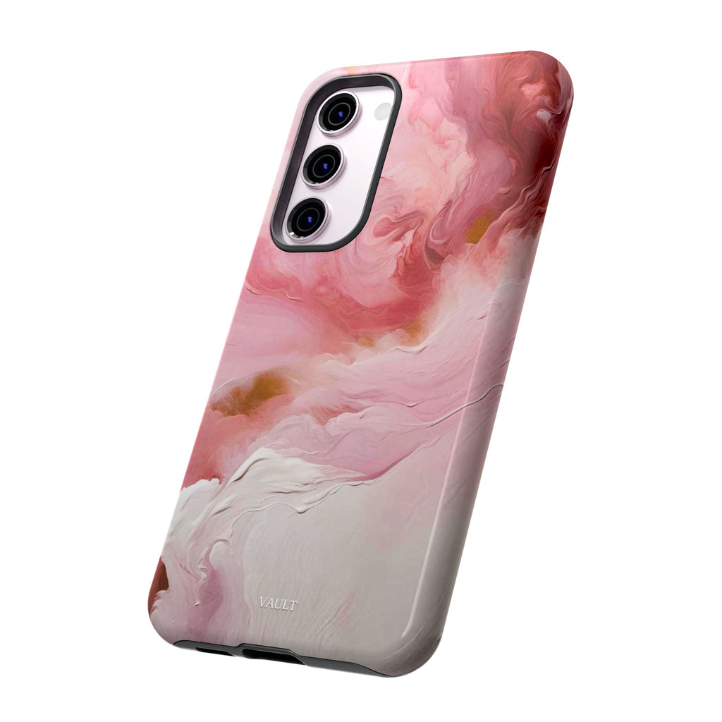 Pink Marble Tough Phone Case — Protective Artistic Phone Cover