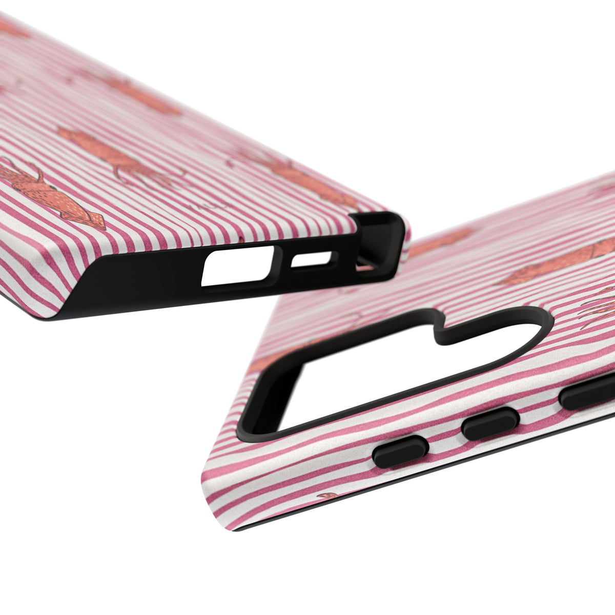 Squid Stripe Phone Case — Pink Nautical Sea Creature Pattern