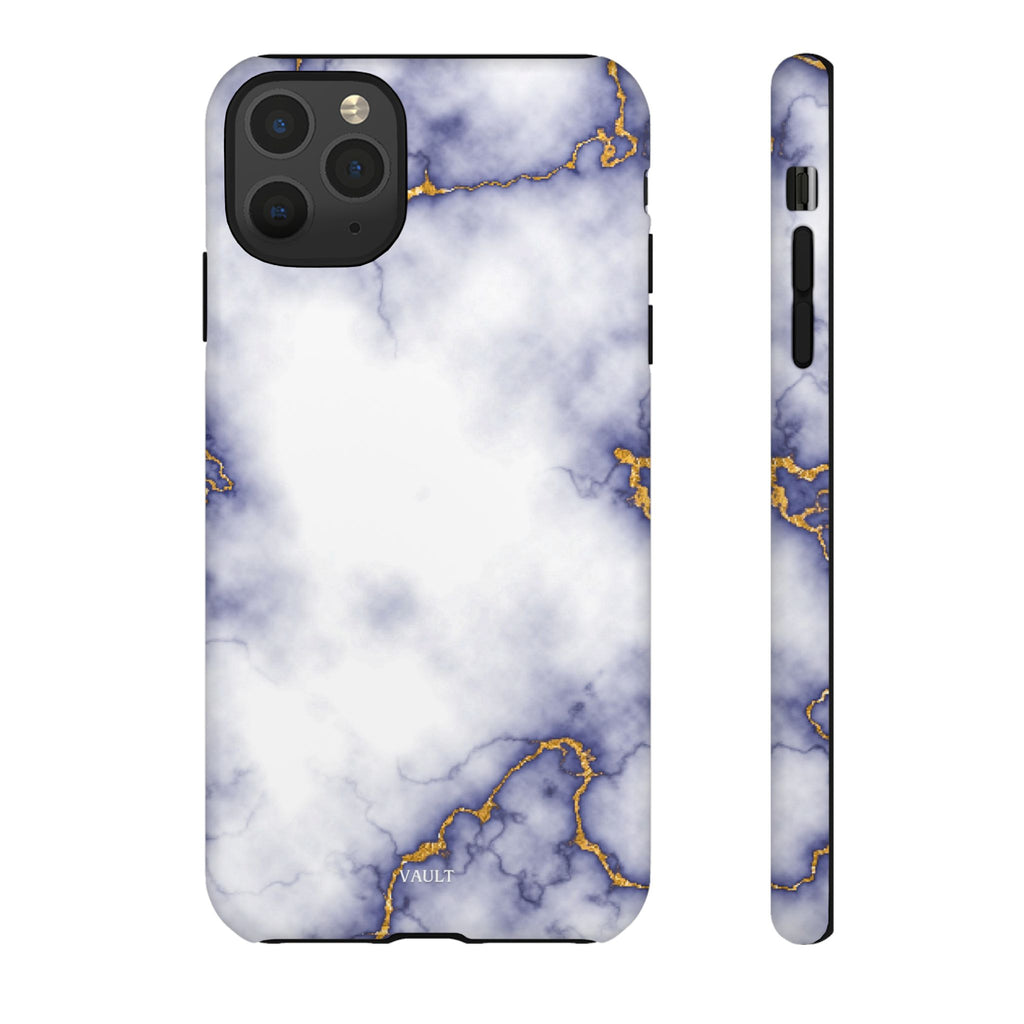 Purple Marble Tough Phone Case with Gold Veins