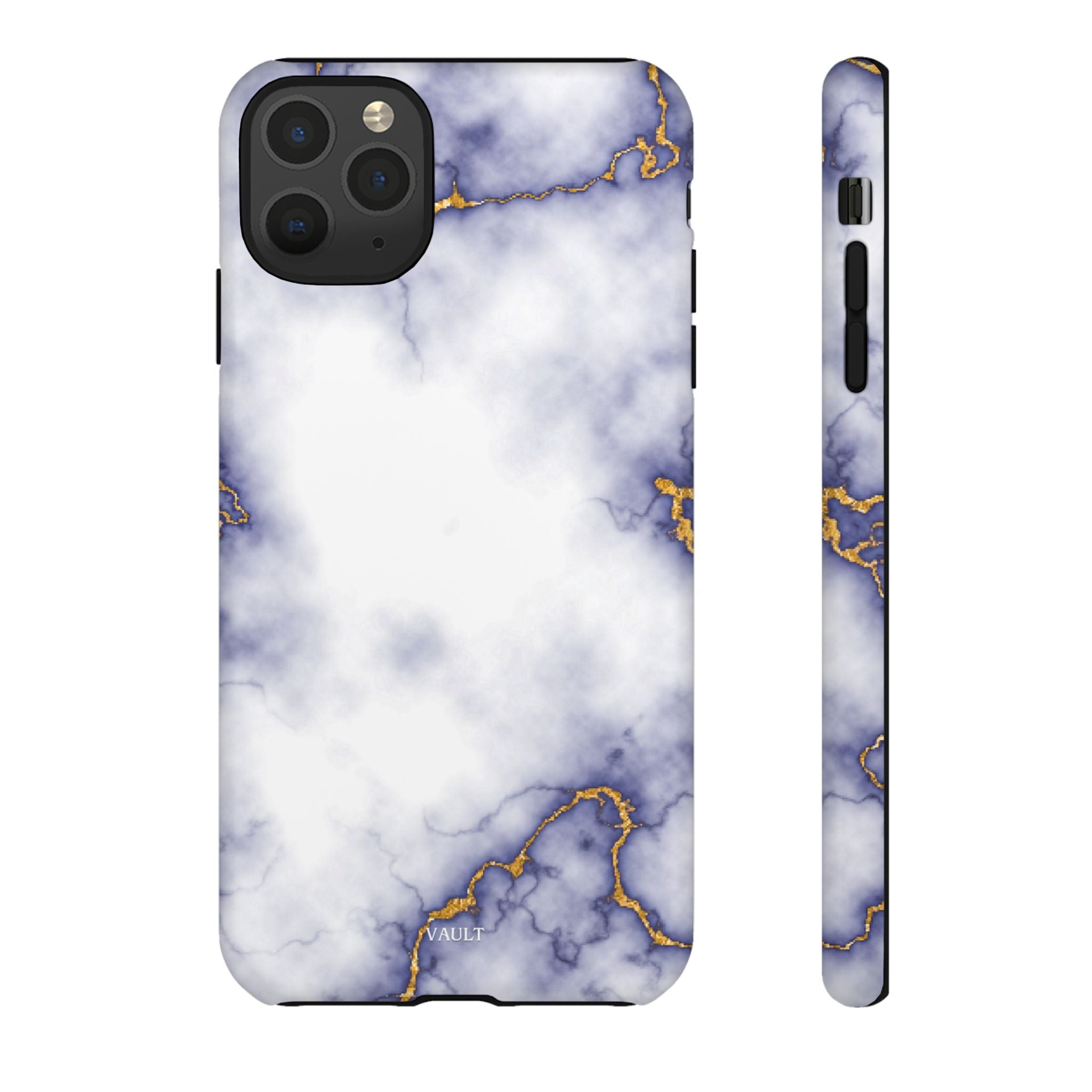 Purple Marble Tough Phone Case with Gold Veins