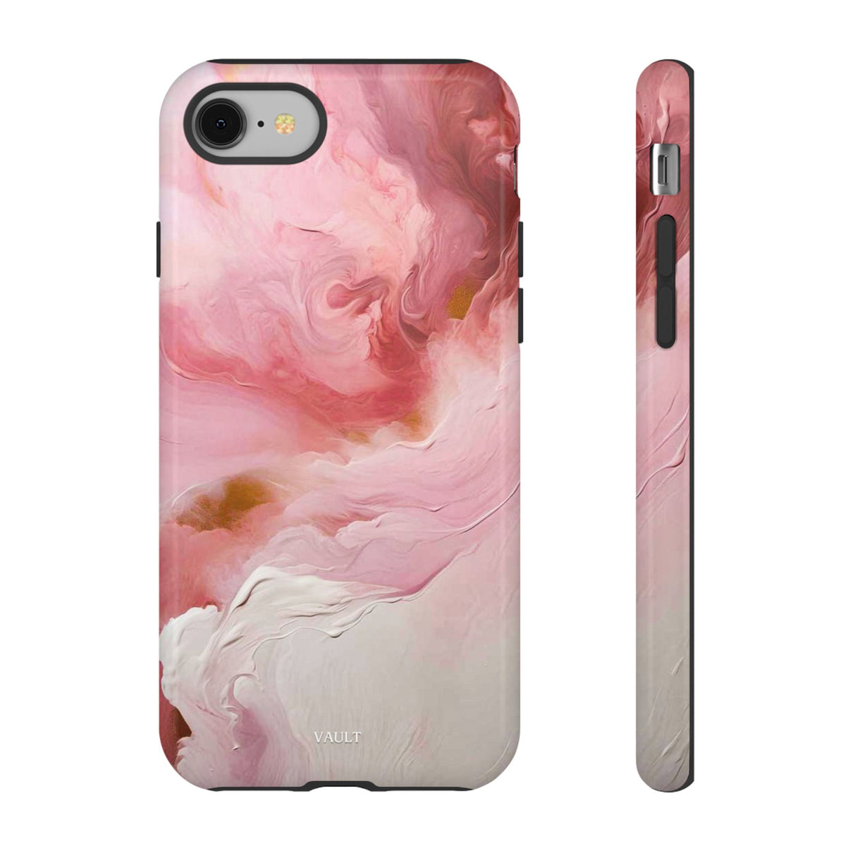 Pink Marble Tough Phone Case — Protective Artistic Phone Cover