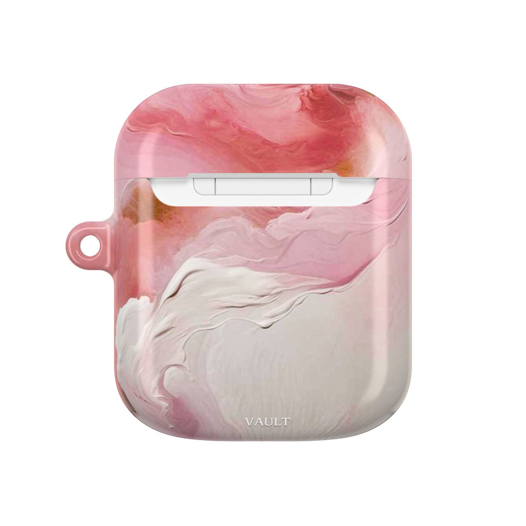 Pink Marble AirPod Case – Swirl Pattern Protective Cover