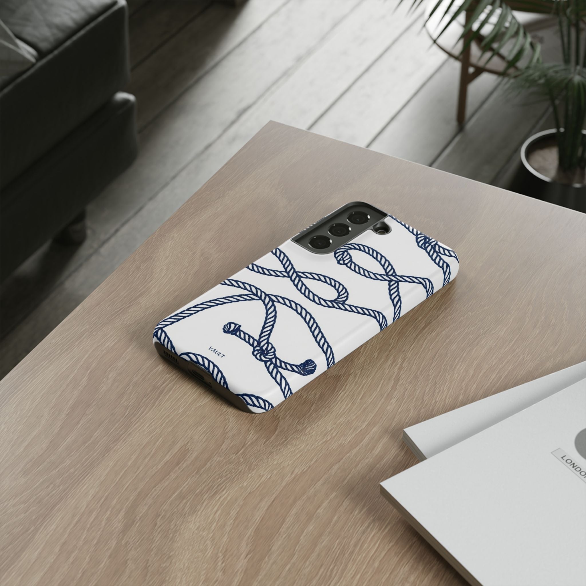 Nautical Rope Tough Case — Protective Phone Cover with Navy Knot Design