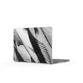 Feather Pattern Clear MacBook Case — Monochrome Botanical Laptop Cover