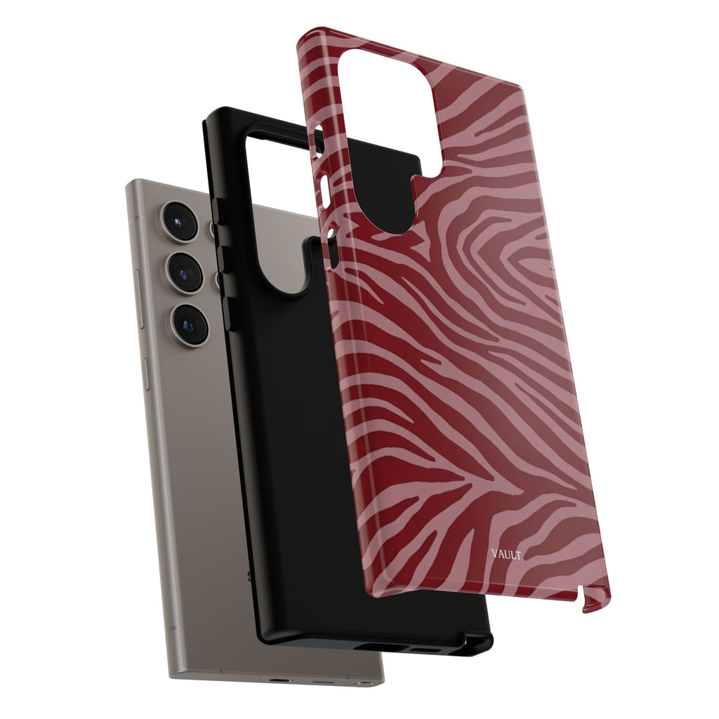 Red Zebra Print Tough Phone Case