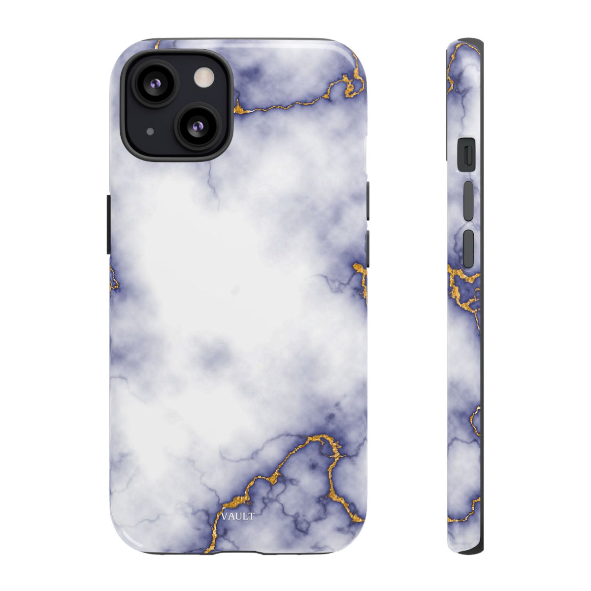 Purple Marble Tough Phone Case with Gold Veins