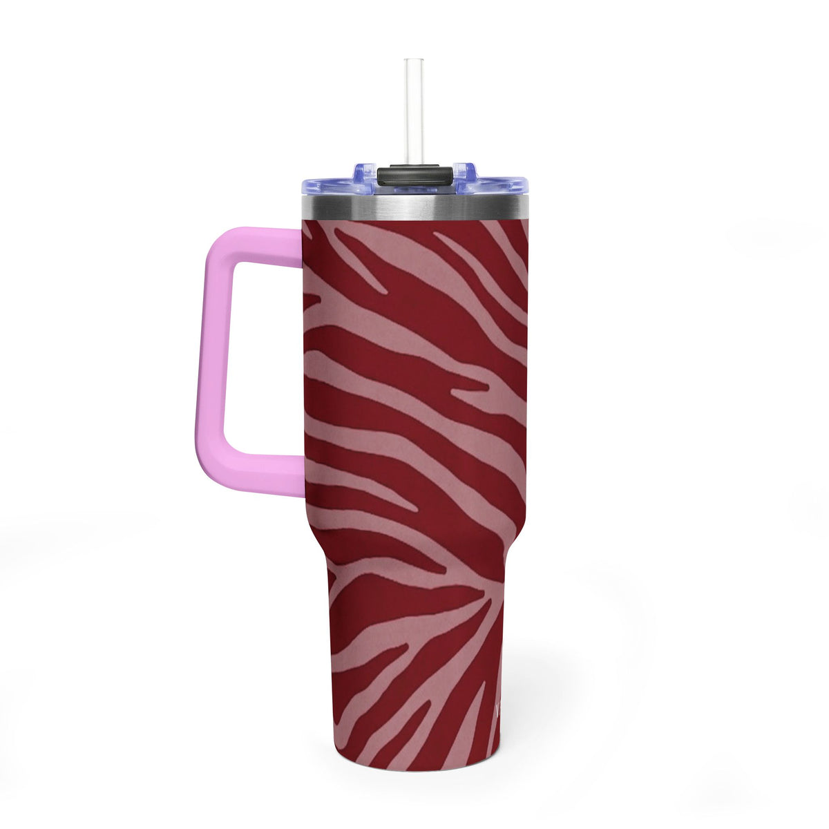 40oz Red Zebra Print Tumbler - Vacuum Insulated Travel Cup
