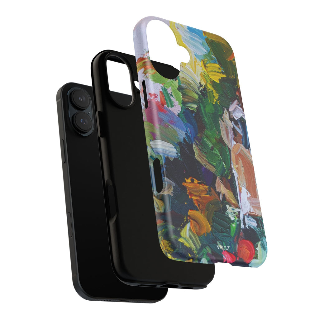 Abstract Paint Brushstroke Phone Case — Colorful Artistic Tough Case