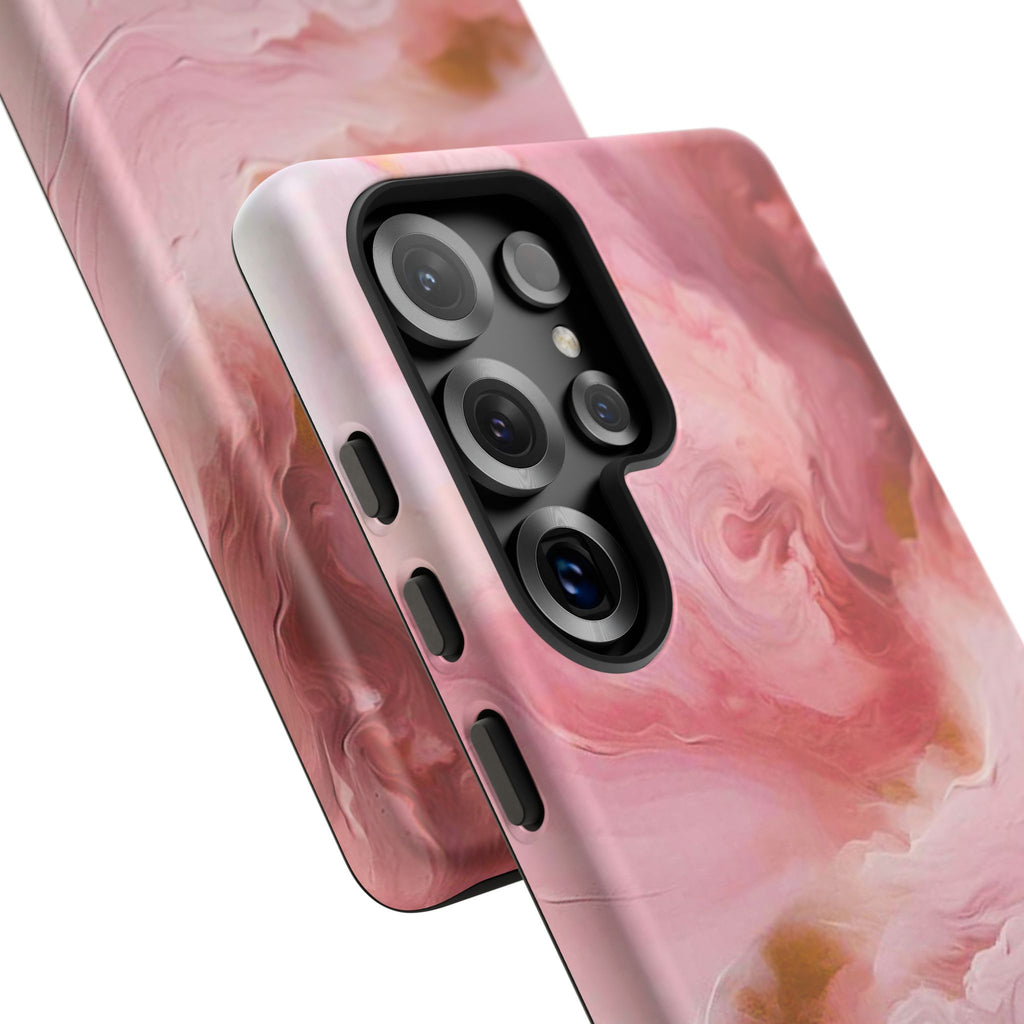 Pink Marble Tough Phone Case — Protective Artistic Phone Cover