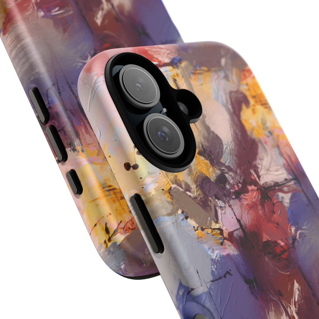 Abstract Brushstroke Tough Phone Case — Colorful Protective iPhone Cover