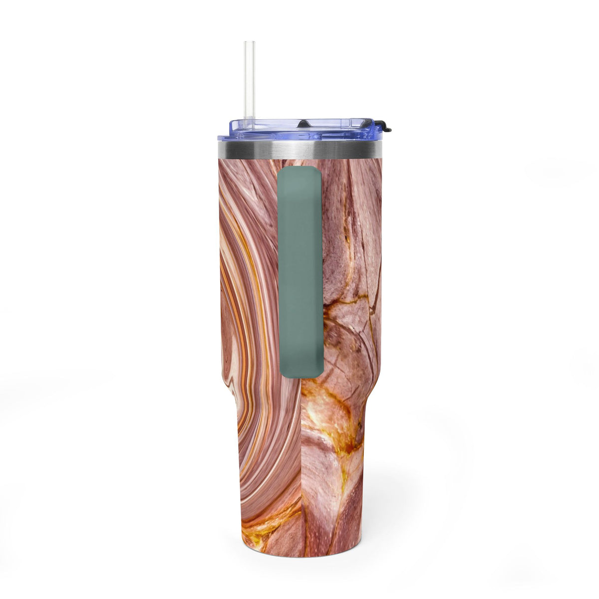 40oz Marble Swirl Thermal Tumbler - Insulated Travel Mug