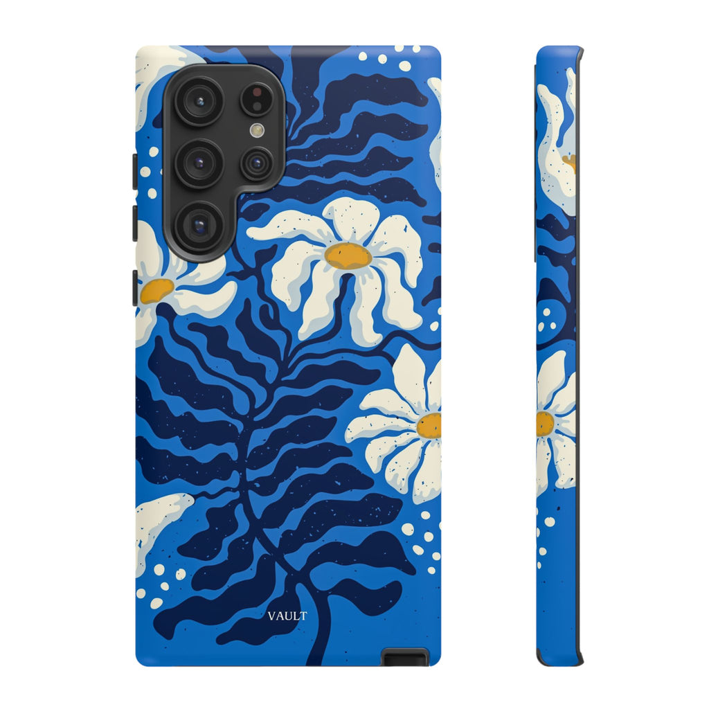 Blue Daisy Tough Phone Case — Floral Protective Phone Cover